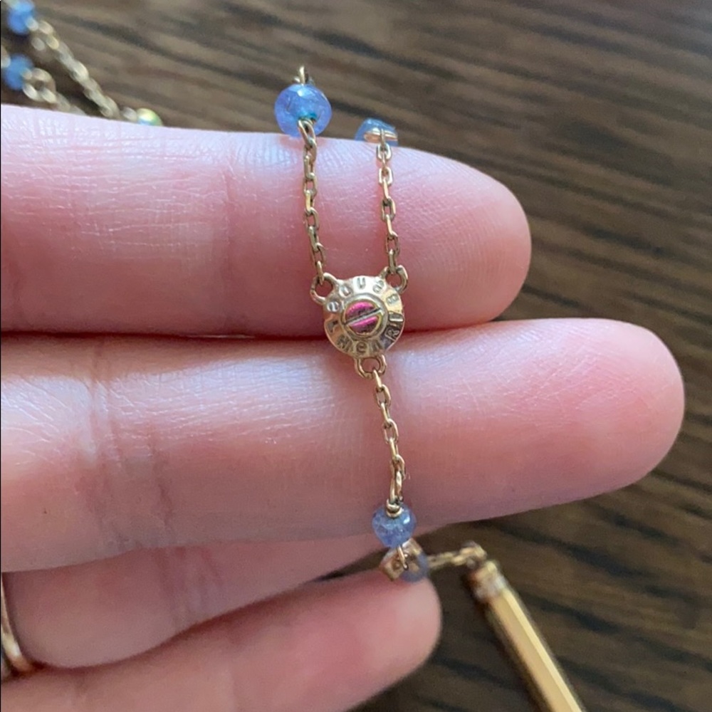 HENRI BENDEL ROSARY STYLE NECKLACE ROSE GOLD - Picture 4 of 5